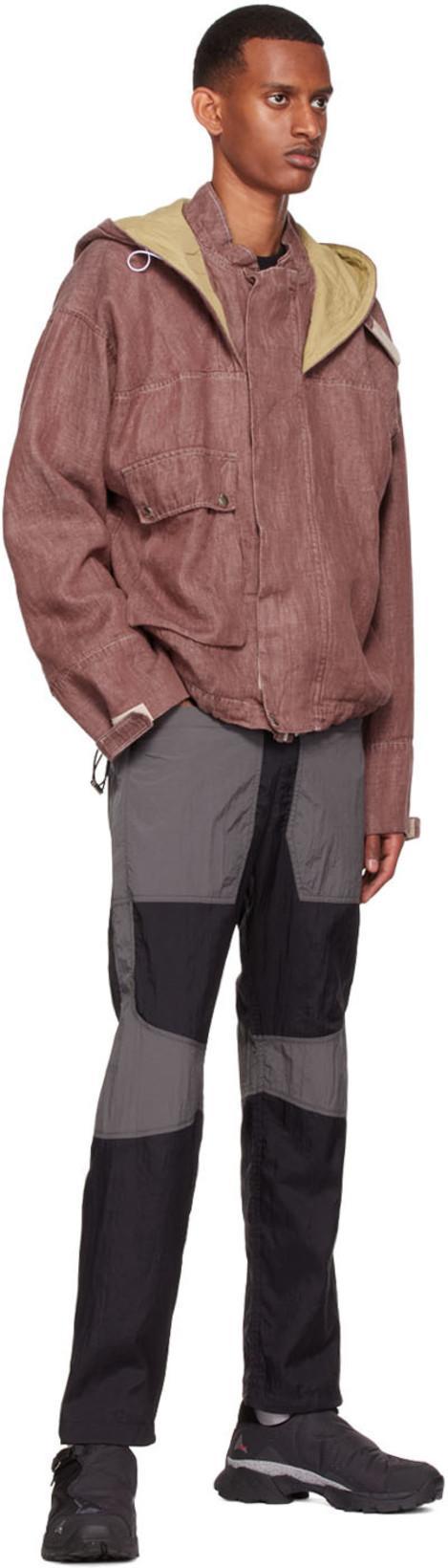 ARNAR MAR JONSSON Burgundy Linen Jacket In Rust