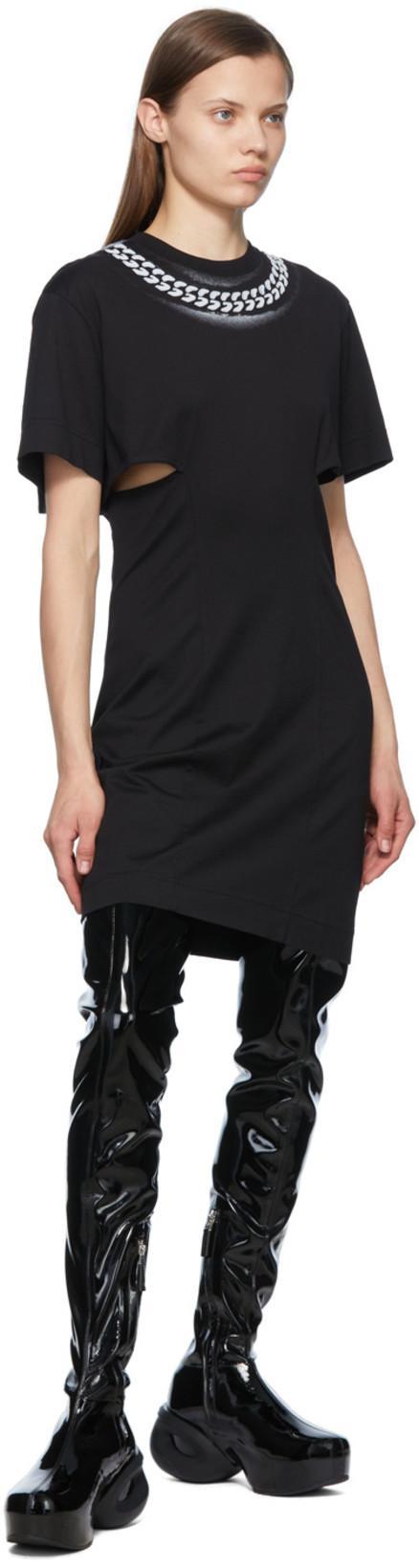 GIVENCHY Dress With 3d Chain Print In Black