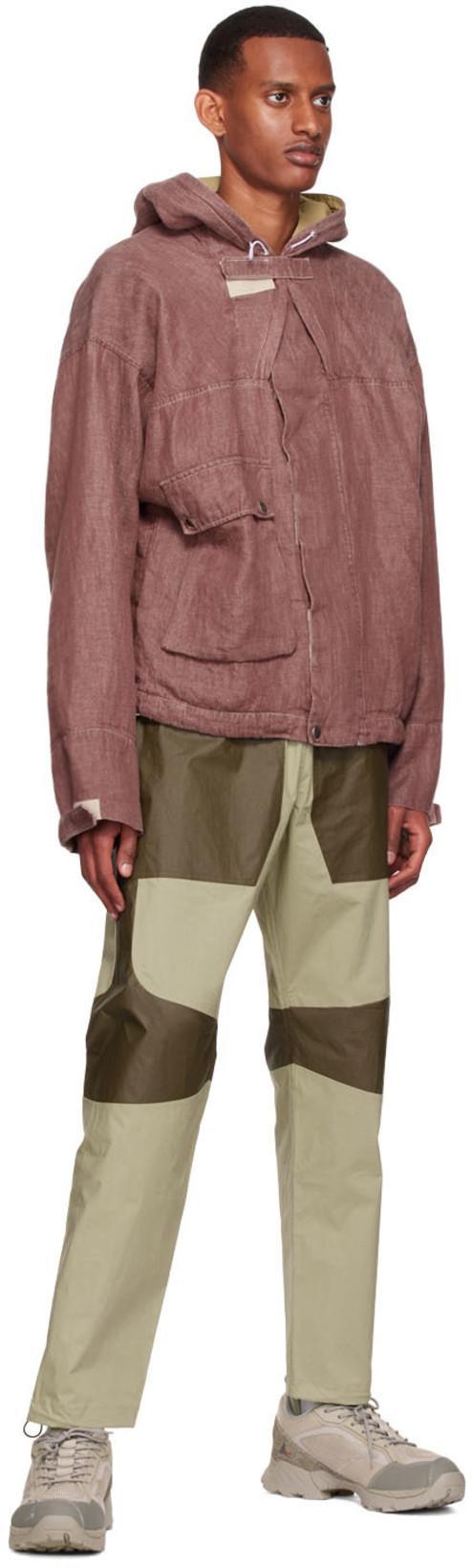 ARNAR MAR JONSSON Burgundy Linen Jacket In Rust