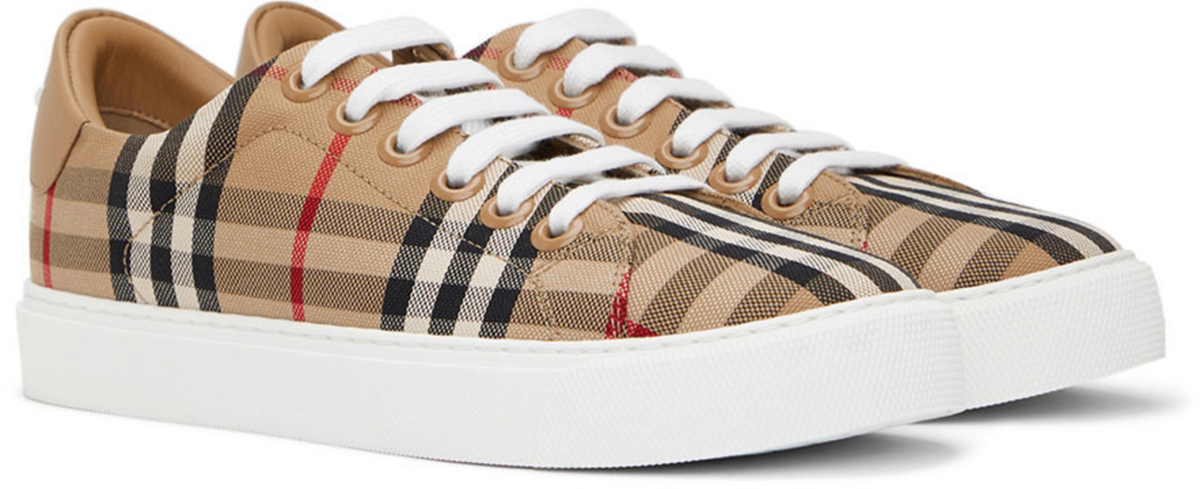 BURBERRY New Albridge Check Low-top Sneakers In Multi
