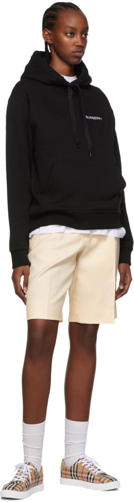 BURBERRY Women White T-shirt With Vintage Check Motif On The Sleeves In Cotton Woman