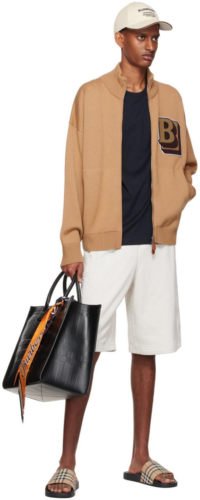 BURBERRY Men Vintage Check Print Slides In Black