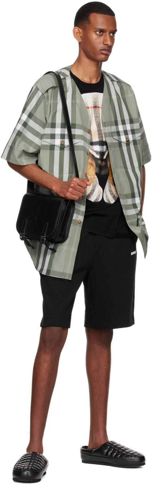 BURBERRY Burlow Logo Cotton Jersey Sweatshirt In Black