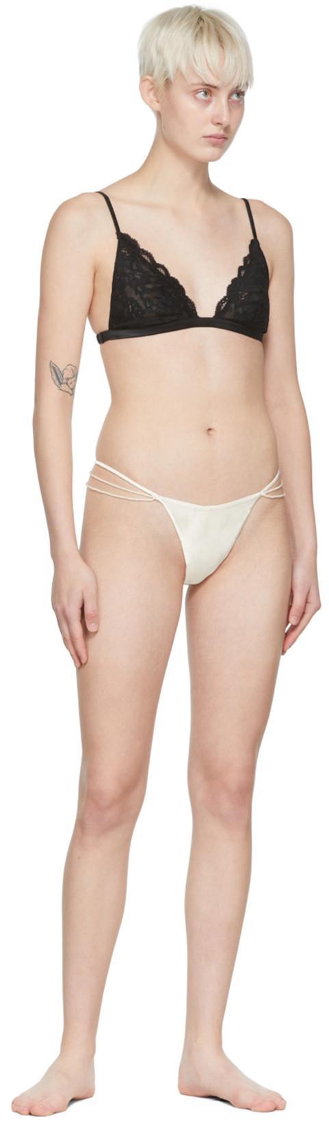 FLEUR DU MAL Off-white Luxe Triangle Bra In 0300 Ivory