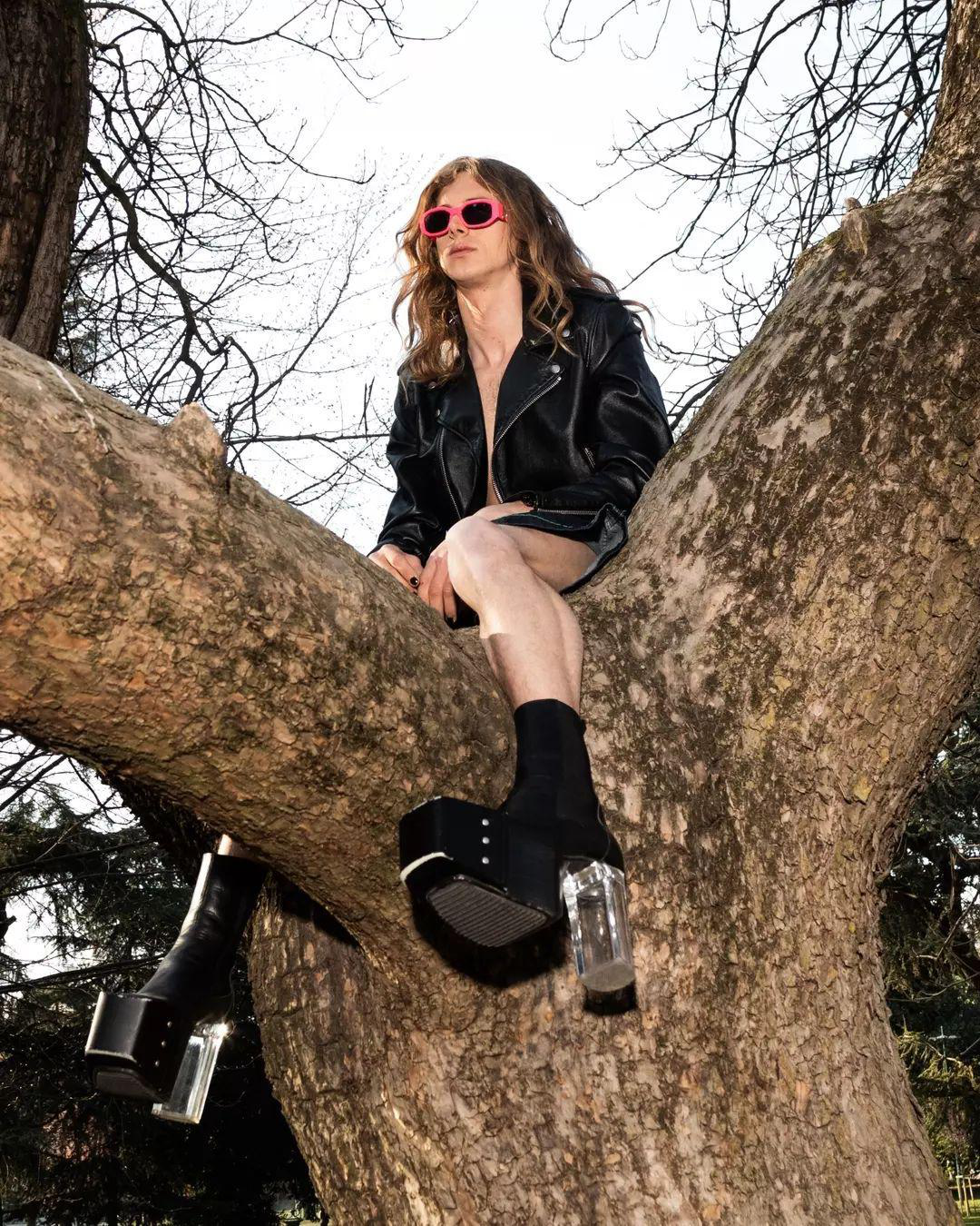 SAINT LAURENT Classic Motorcycle Puffer Jackets Black