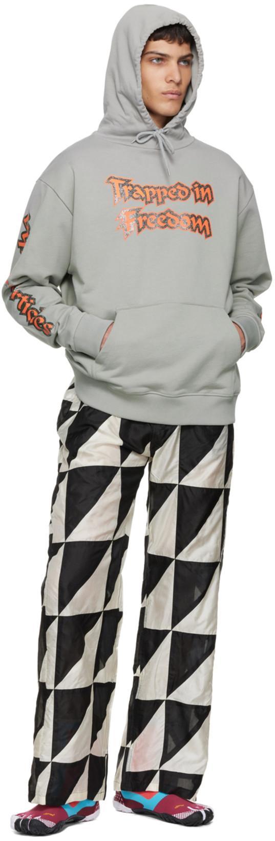 VYNER ARTICLES Gray Organic Cotton Hoodie In Grey/multi