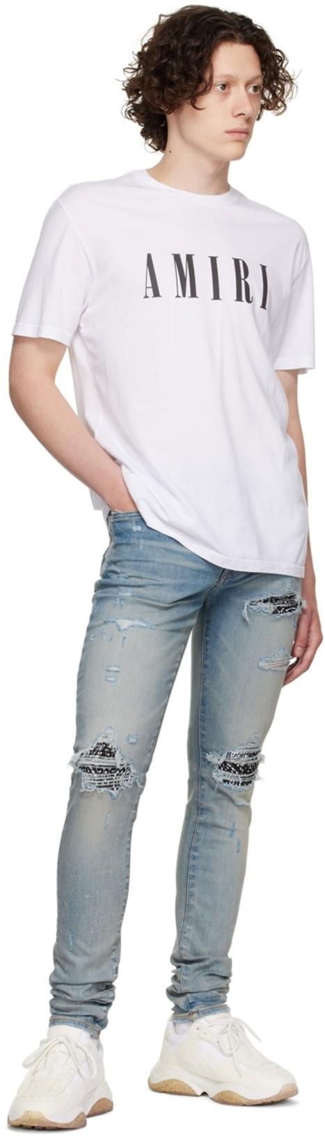 AMIRI White Logo Print T-shirt