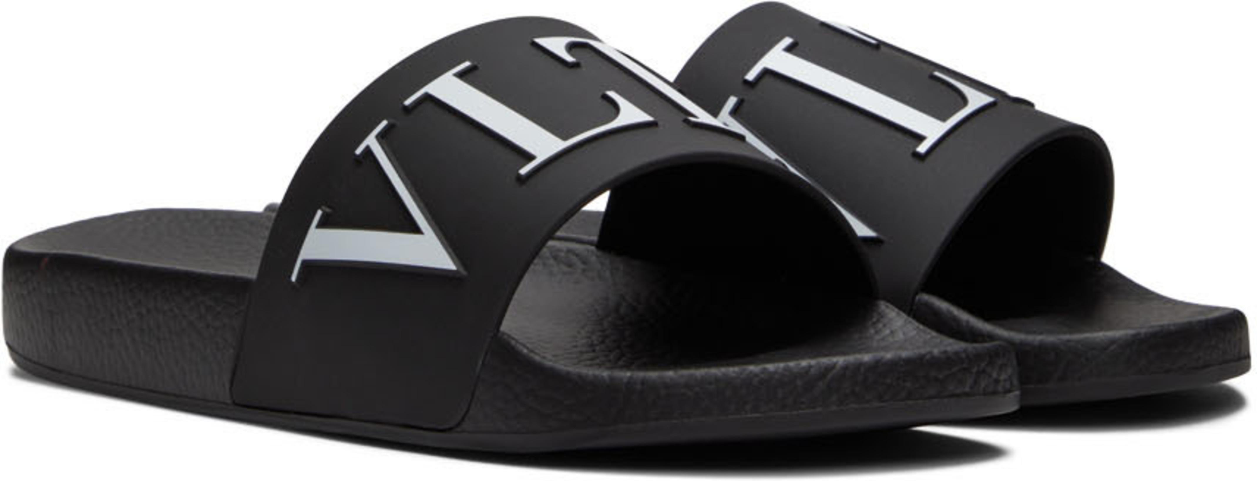 VALENTINO GARAVANI Man Sandals White Size 7 Rubber In Black