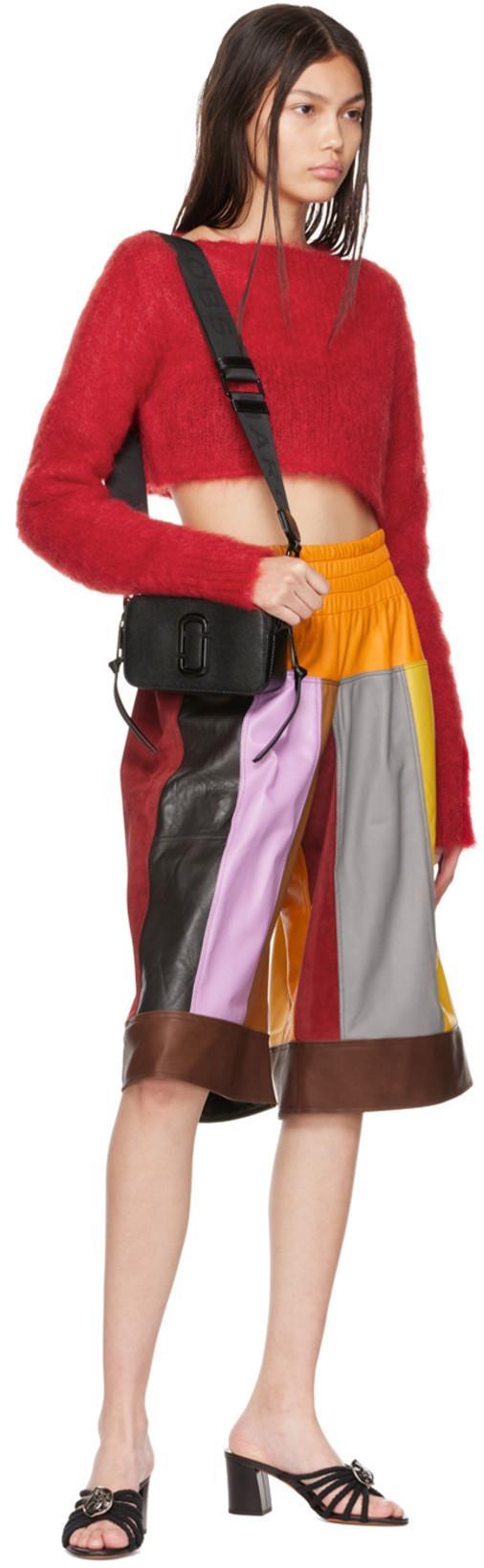 MARC JACOBS Snapshot Dtm Saffiano Leather Crossbody Bag In Black