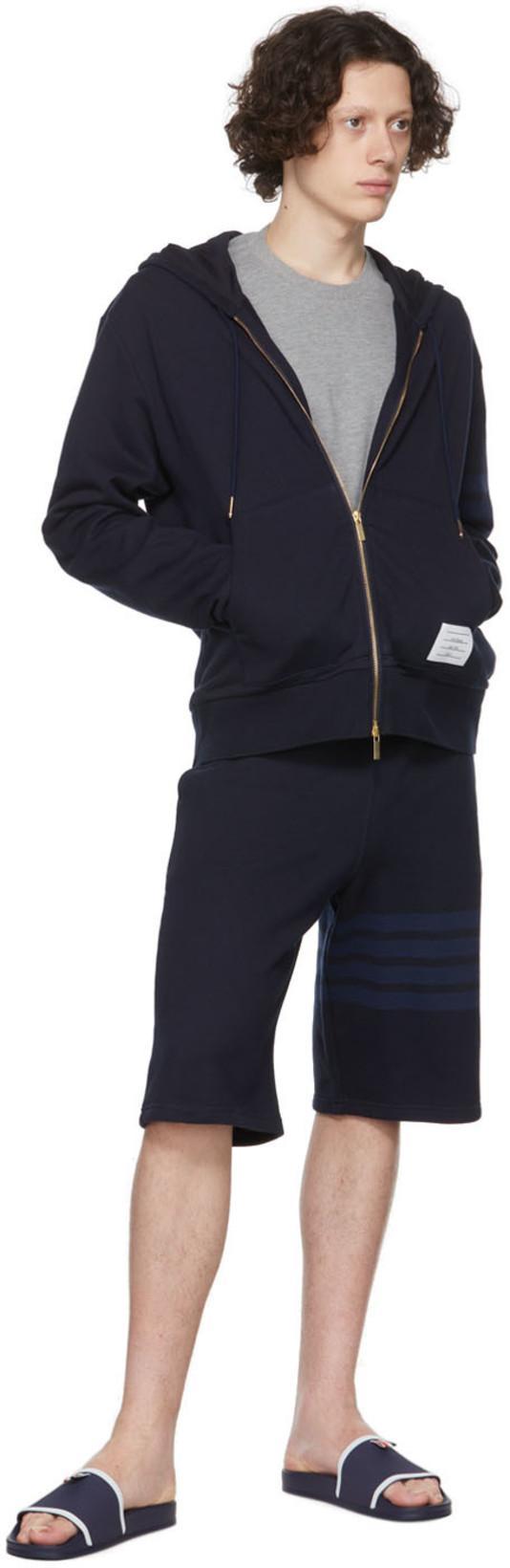 THOM BROWNE Side Slit Relaxed T-shirt In Grey