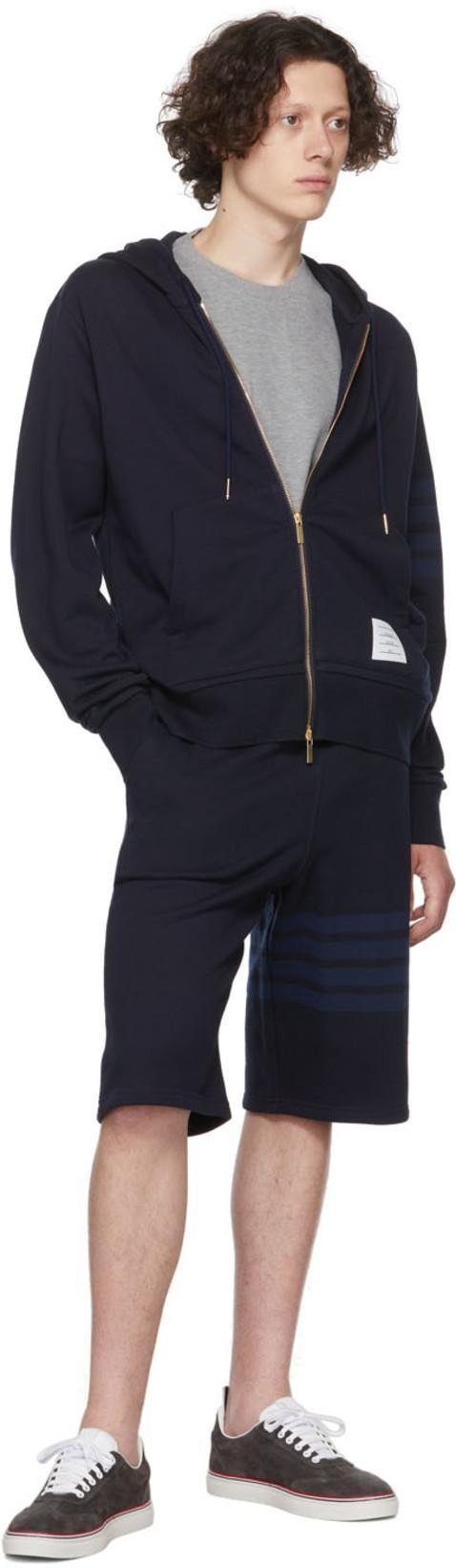 THOM BROWNE Side Slit Relaxed T-shirt In Grey