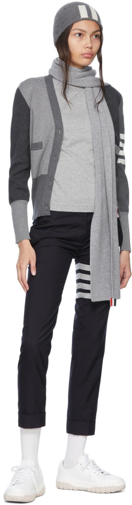 THOM BROWNE Classic Loopback Pique T-shirt In Gray