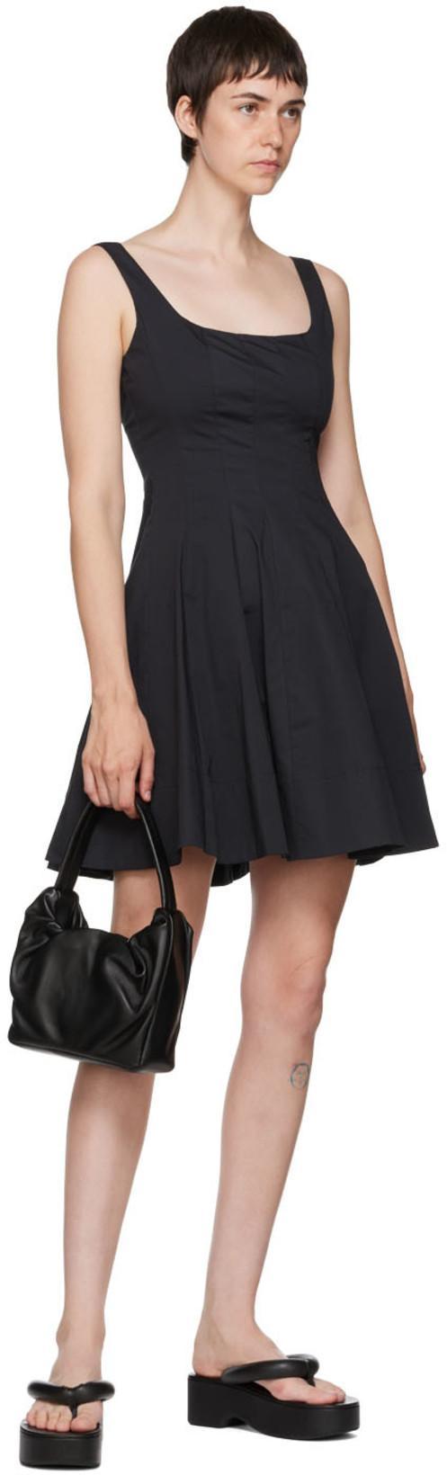 STAUD Wells Poplin Dress In Black
