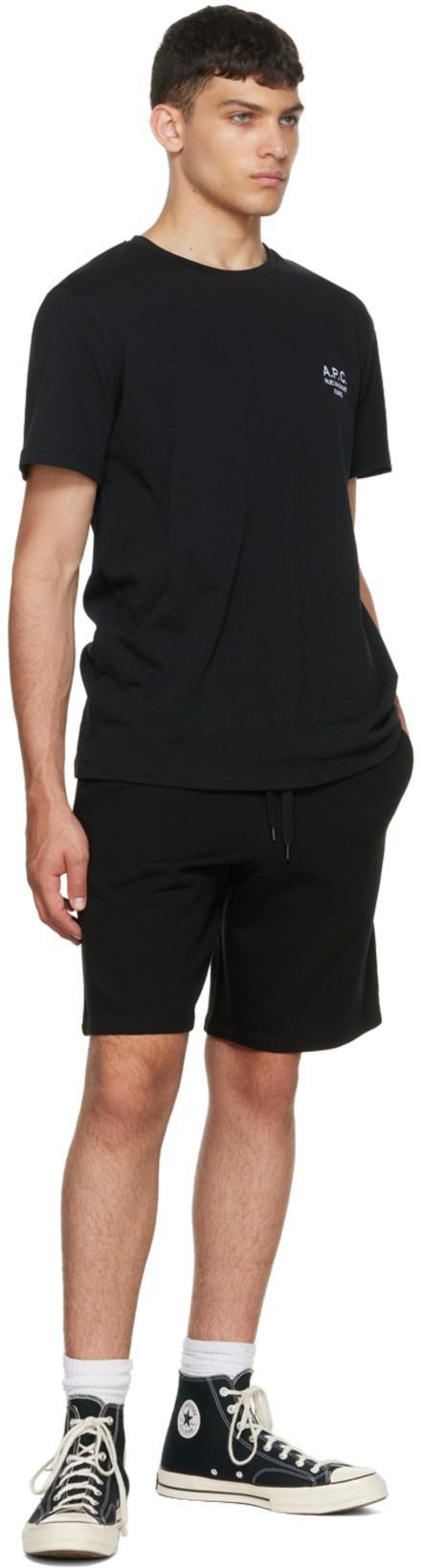 APC A.p.c. Raymond T Shirt With Embroidered Logo In Black