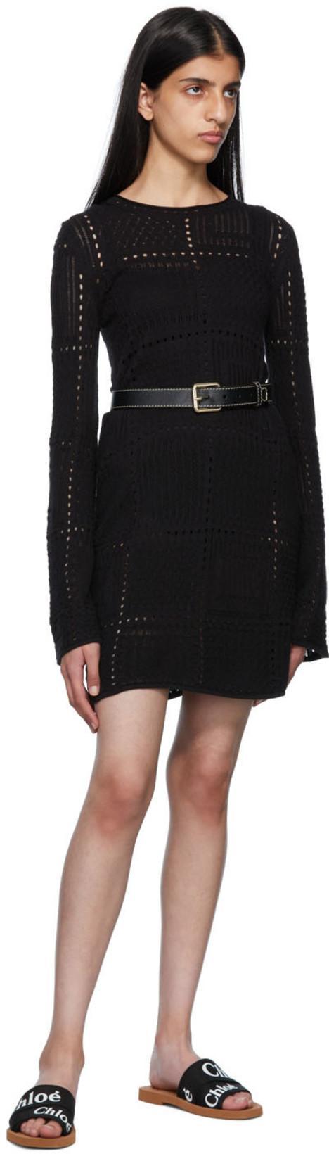 CHLOÉ Chloe Women Black Linen Woody Slippers In Multi