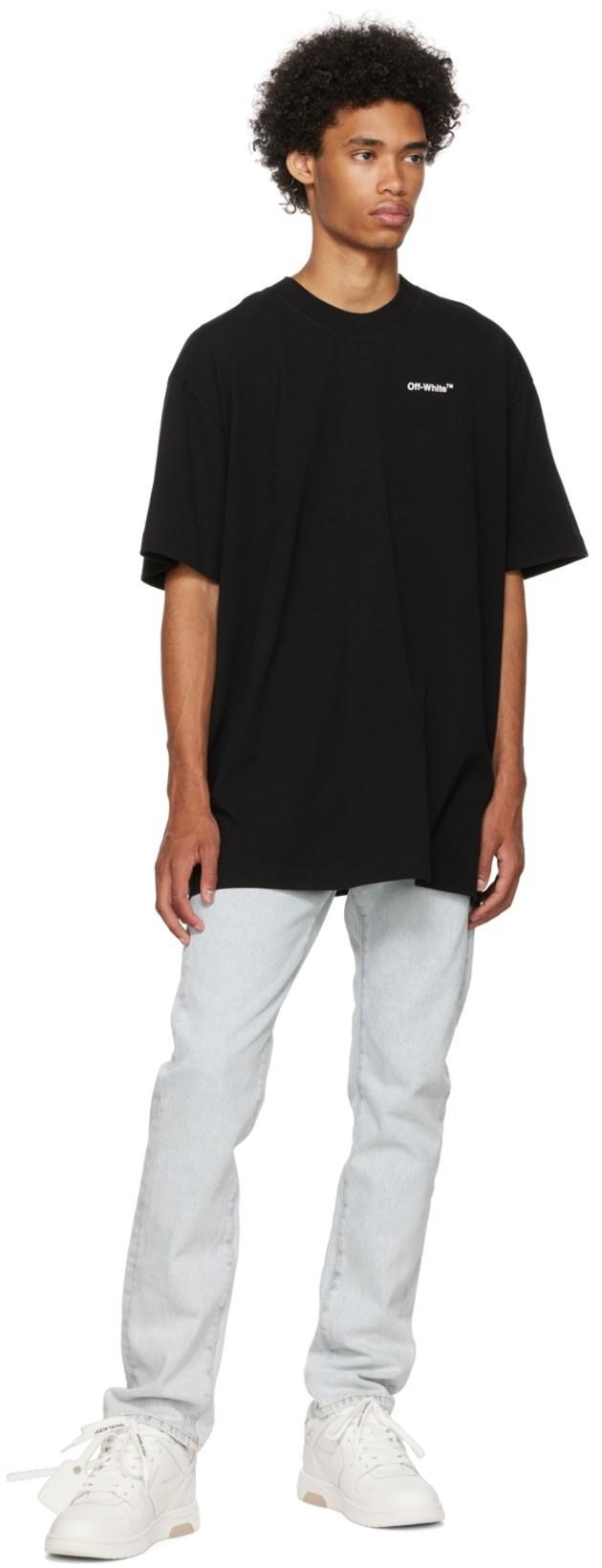 OFF-WHITE Black Cotton T-shirt