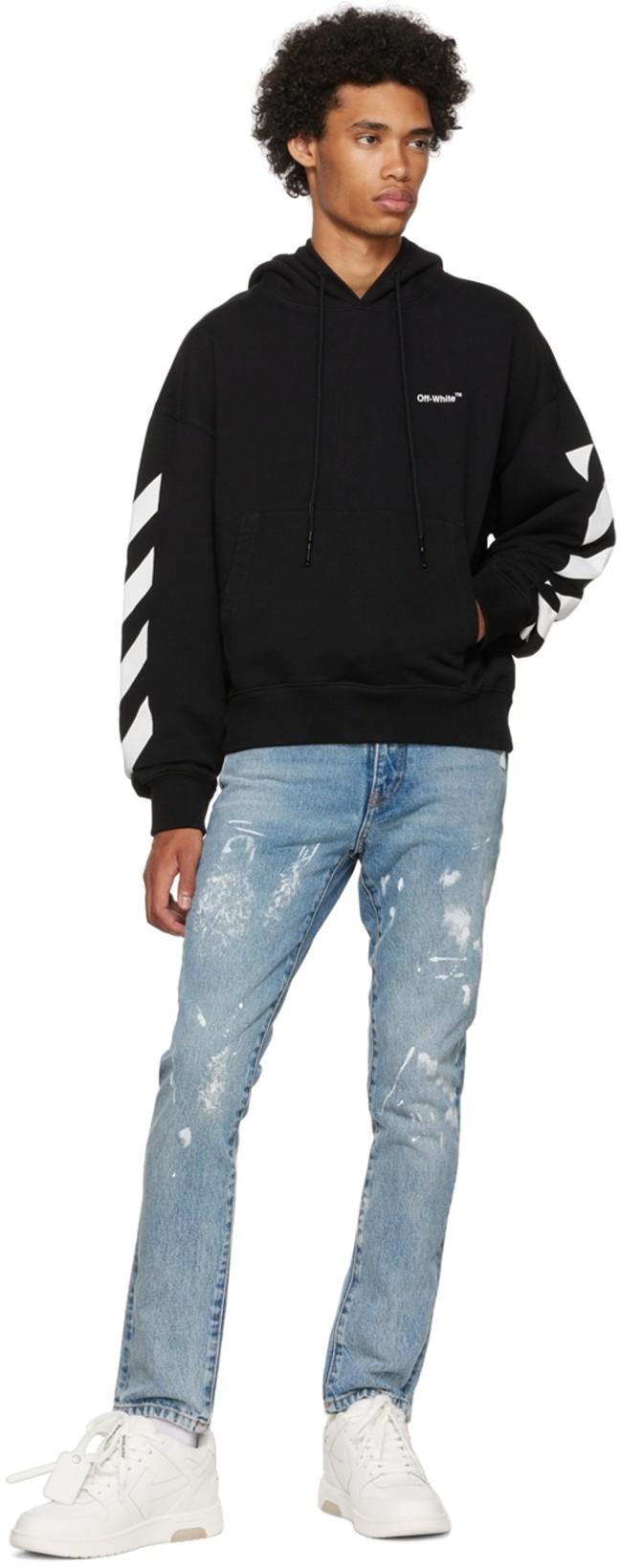 OFF-WHITE French Cotton-terry Hoodie In Black