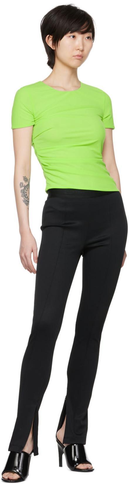 HELMUT LANG Crepe Hosiery Reversible Short Sleeve T-shirt In Lawn