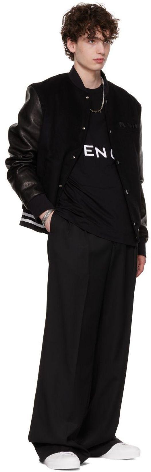 GIVENCHY Logo Print Cotton T-shirt In Black