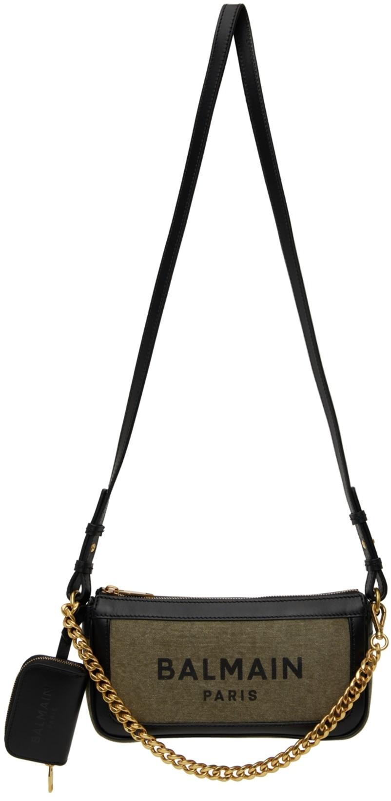 BALMAIN Logo-print Crop T-shirt In White