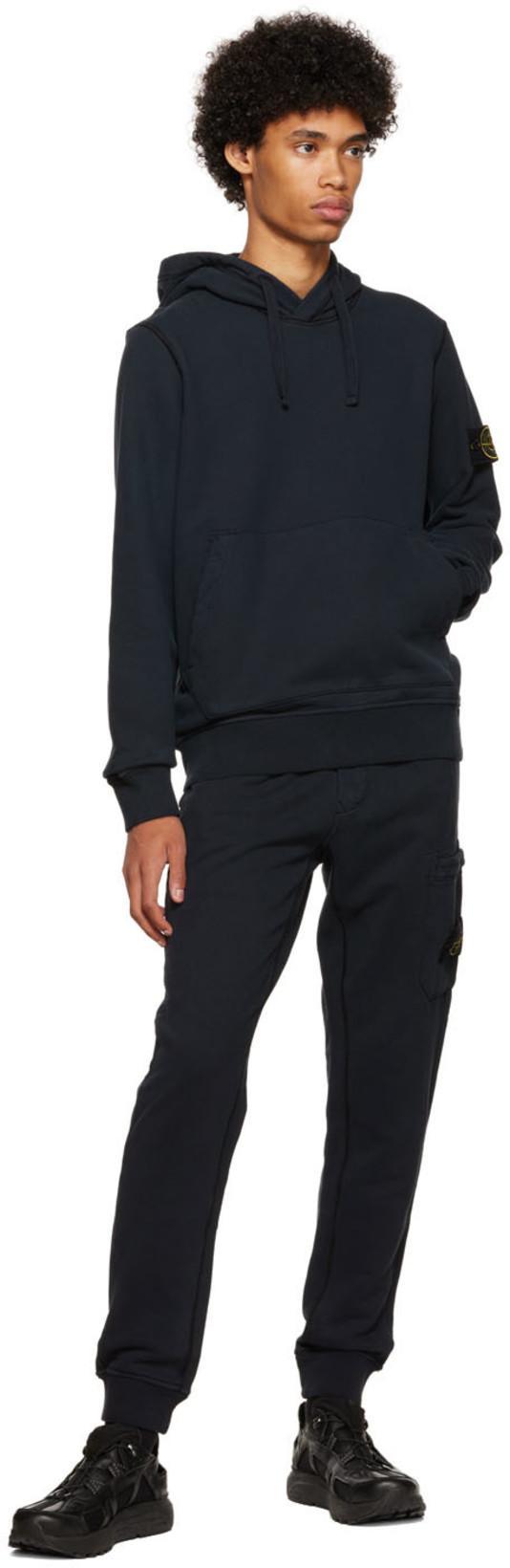 STONE ISLAND Cotton Sweatshirt With Removable Logo Patch In Black