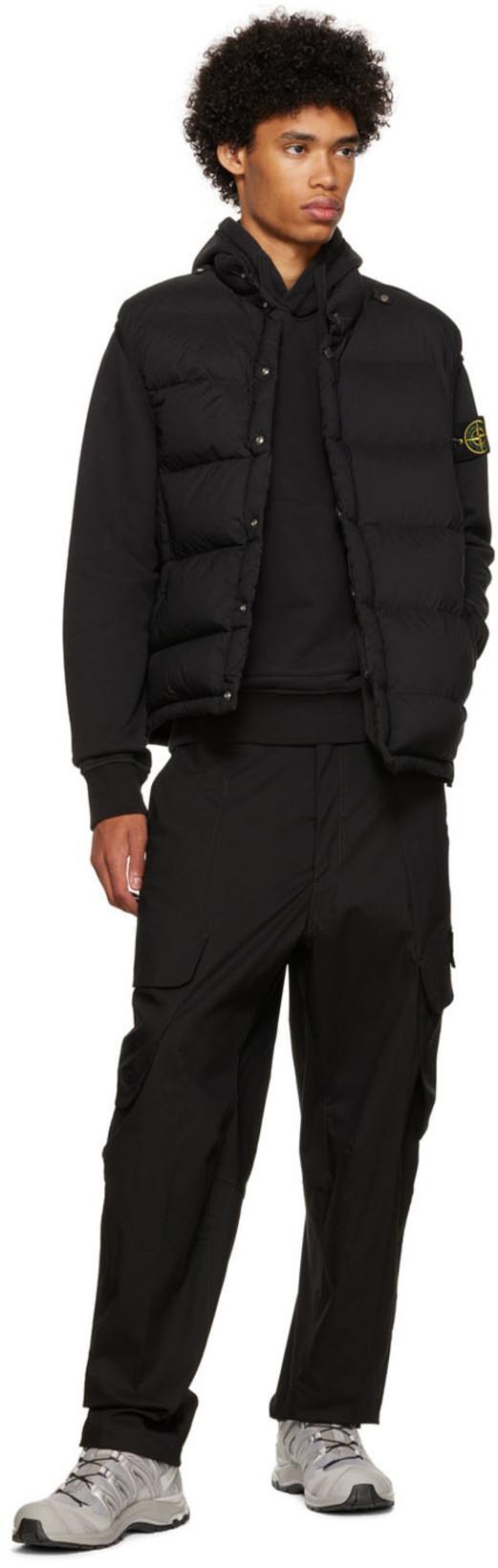 STONE ISLAND Cotton Sweatshirt With Removable Logo Patch In Black