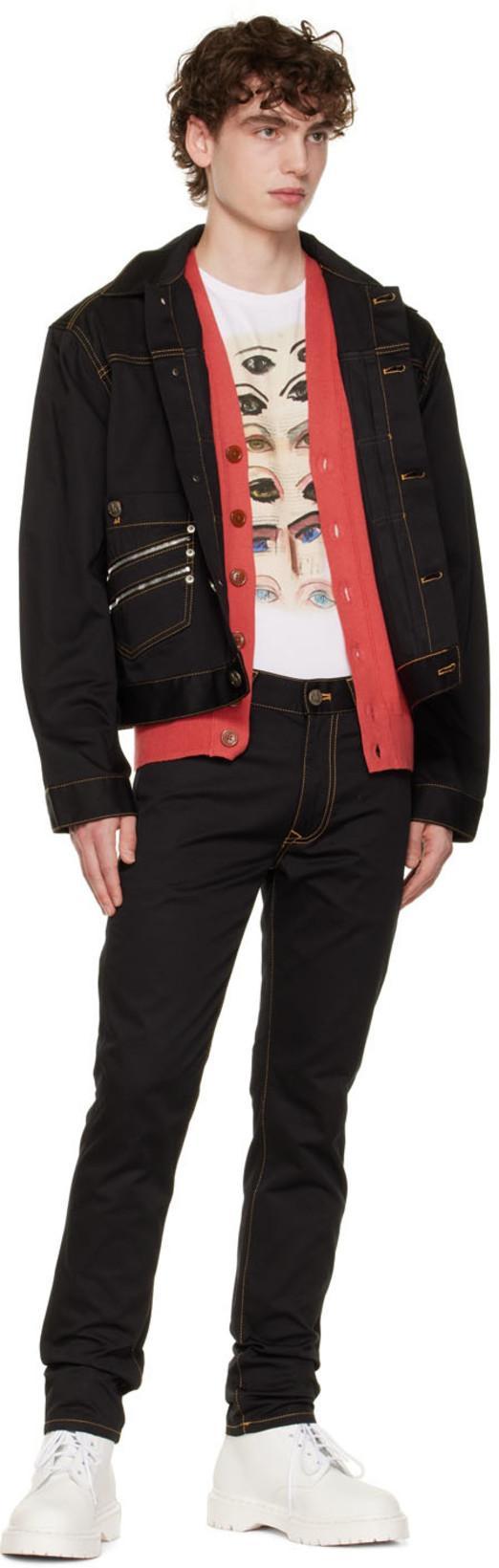 VIVIENNE WESTWOOD Embroidered Cardigan With Pockets And V-neck In Red