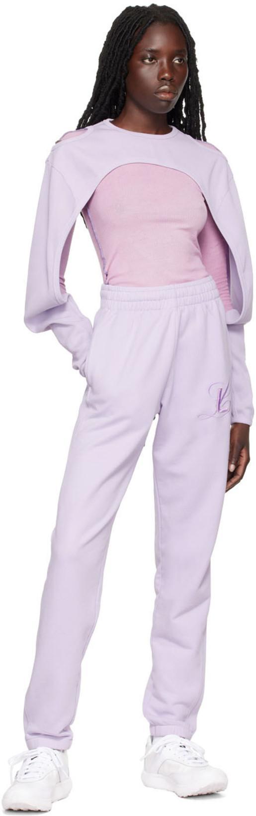 LUAR Purple Logo Lounge Pants