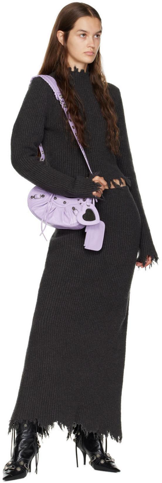 BALENCIAGA Womens Cagole Lambskin Buckle Zip Ankle Booties In Black