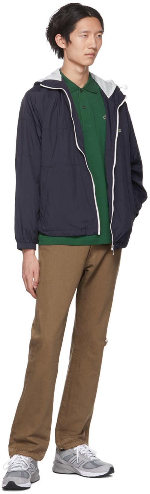 LACOSTE Stretch Pique Short-sleeve Slim Fit Polo Shirt In Green