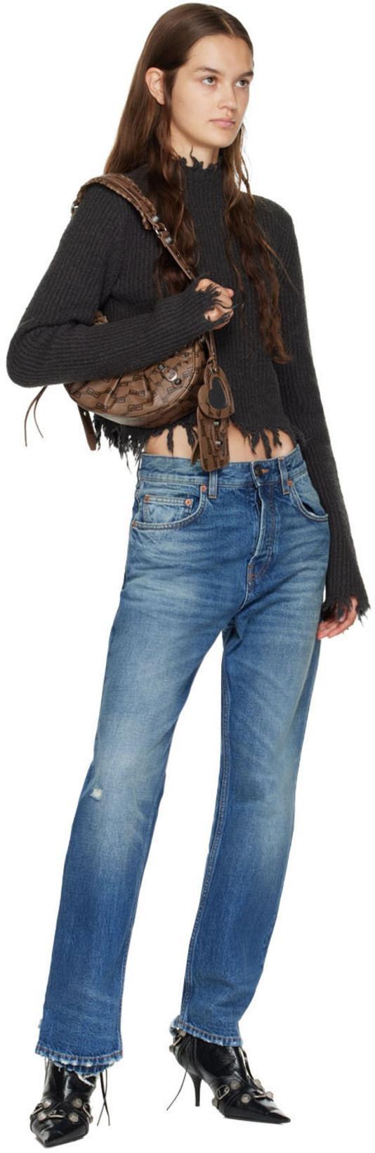 BALENCIAGA Womens Cagole Lambskin Buckle Zip Ankle Booties In Black