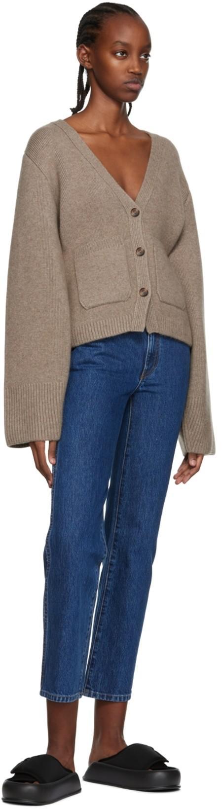 KHAITE Womens Barley Scarlet V-neck Cashmere Cardigan In Neutral