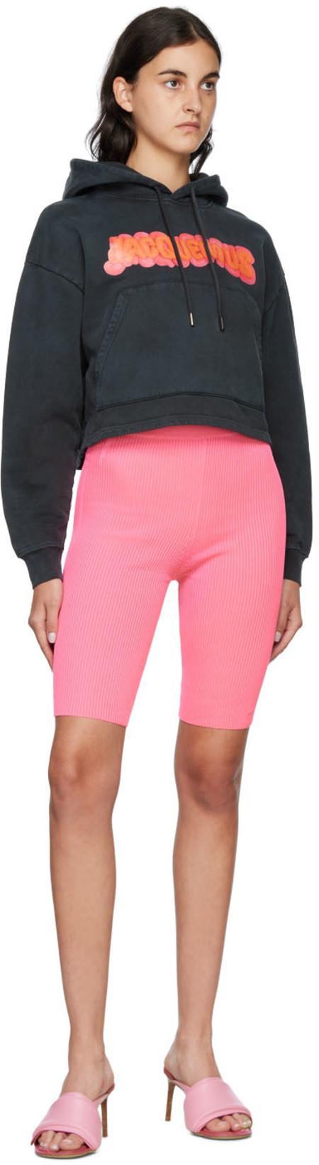 JACQUEMUS Ribbed-knit Cycling Shorts In Pink