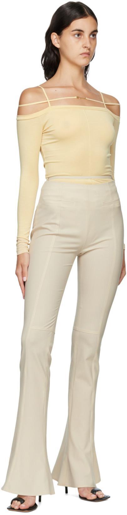 JACQUEMUS Le Pantalon Tibau Linen Pants In White