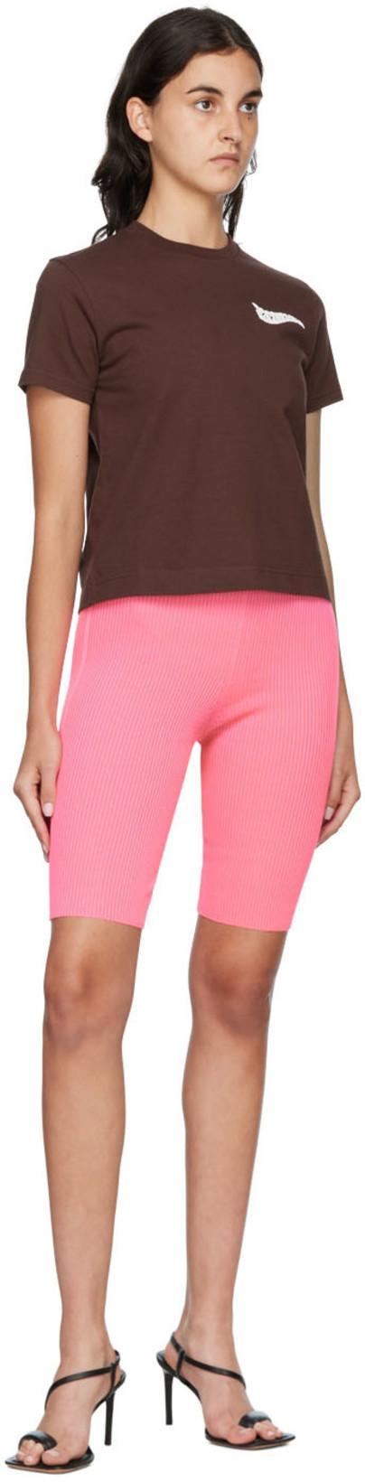 JACQUEMUS Ribbed-knit Cycling Shorts In Pink