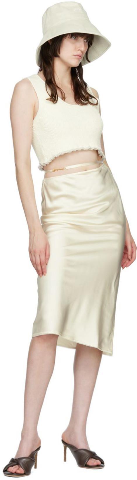 JACQUEMUS Off-white Le Papier 'le Bandeau' Tank Top In 110 Off-white