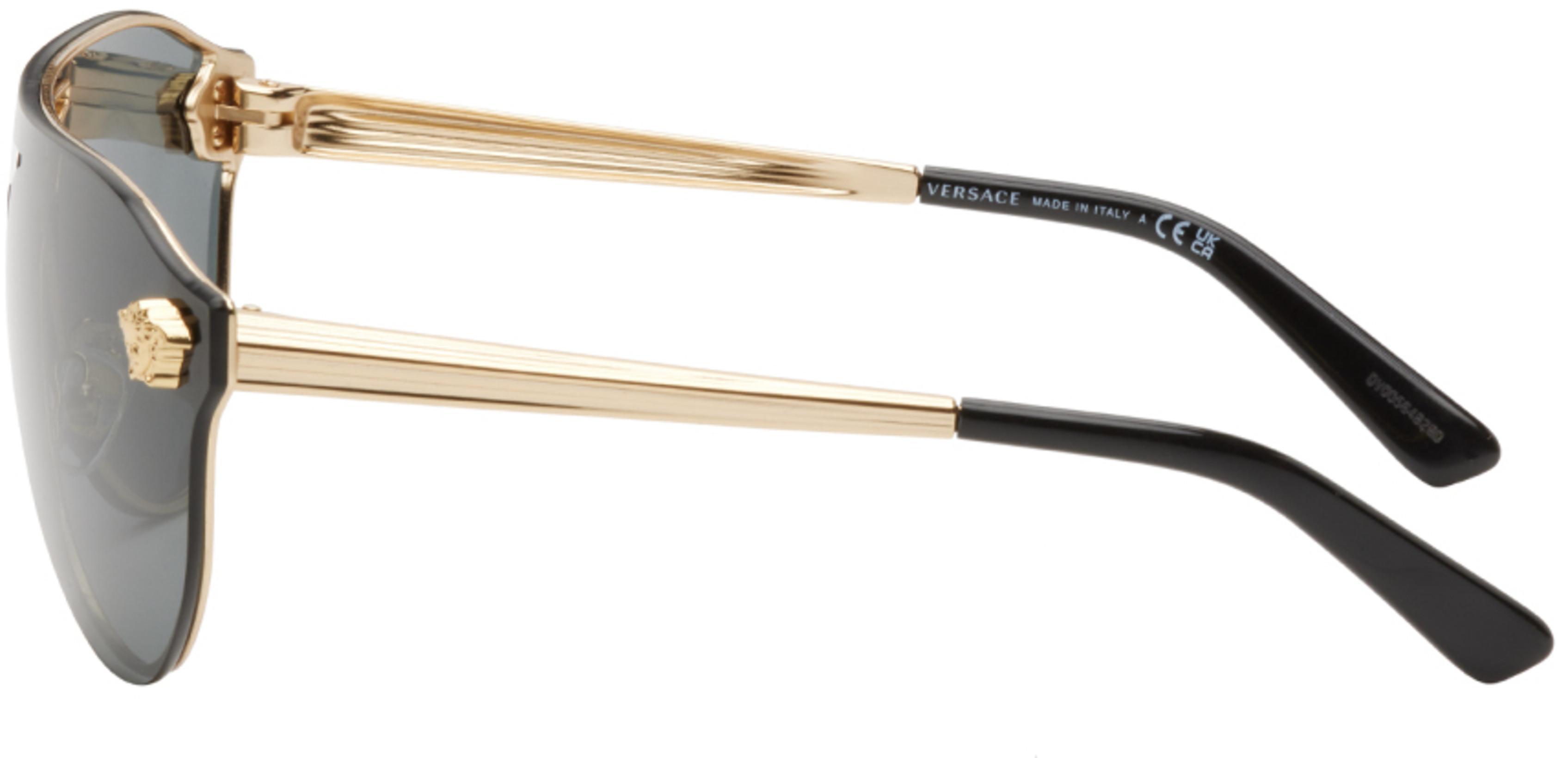 VERSACE Medusa Head-buckled Ruched Georgette Mini Dress In Black