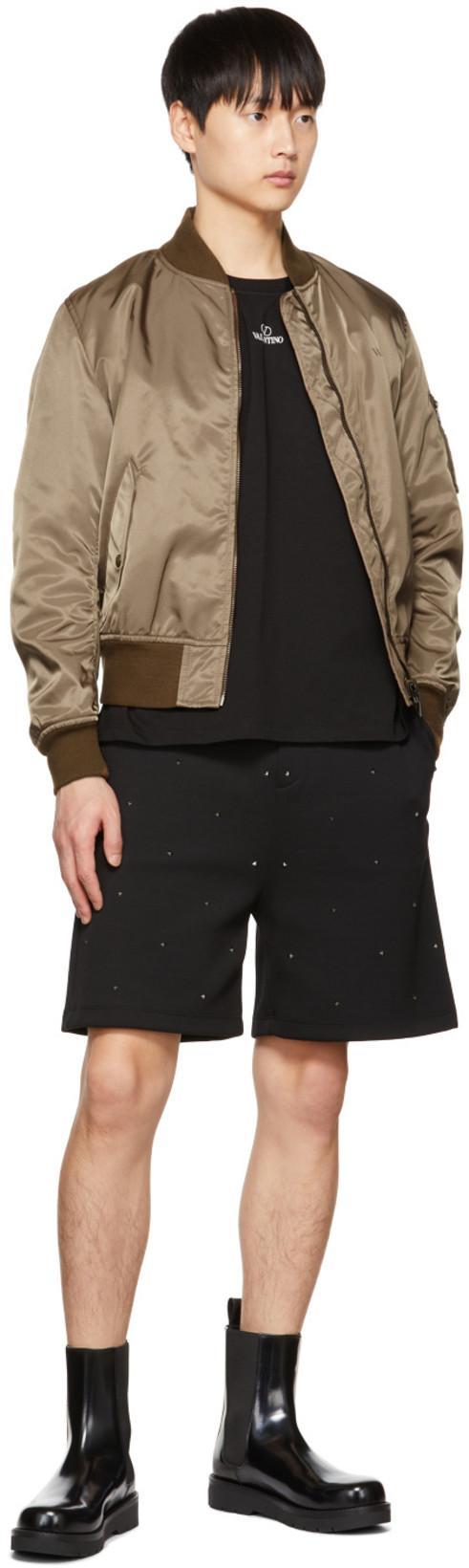 VALENTINO Brown Reversible Bomber Jacket