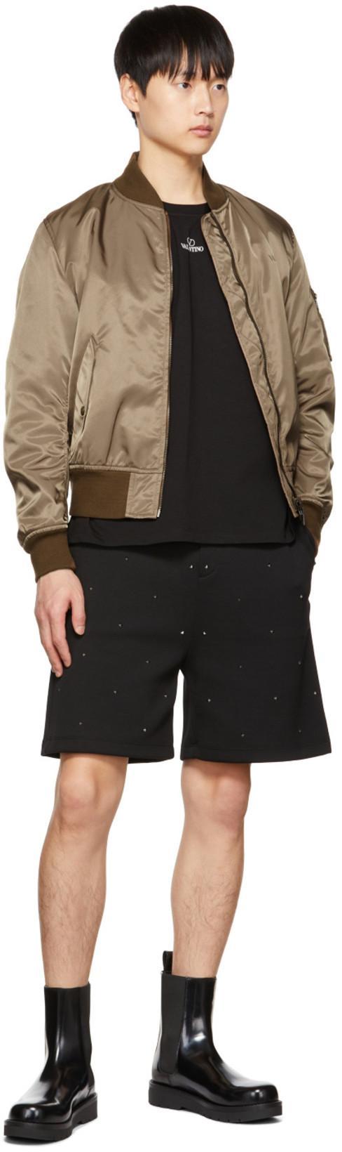 VALENTINO Brown Reversible Bomber Jacket