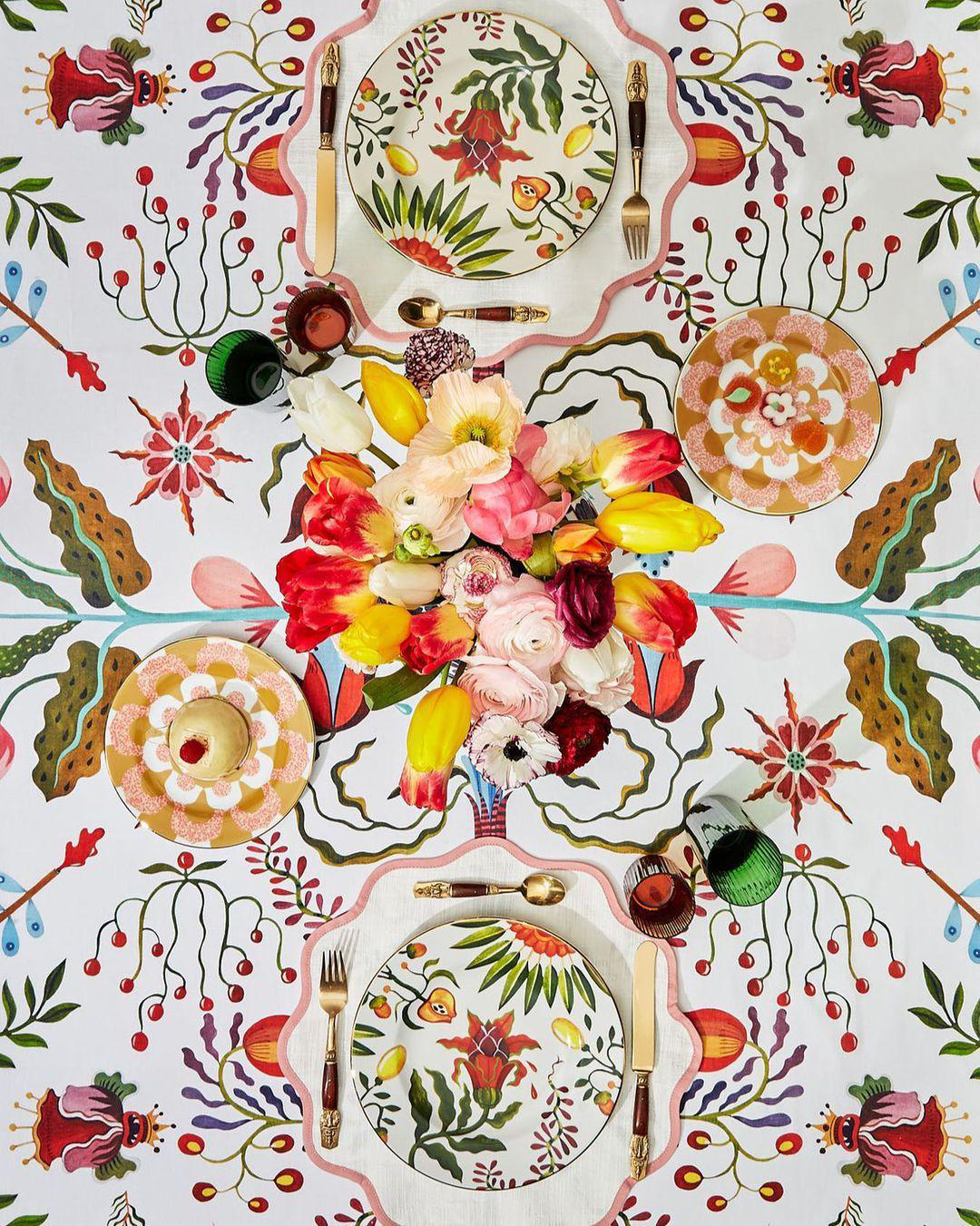 LA DOUBLEJ Rainbow Glasses Set Of 2 In Green