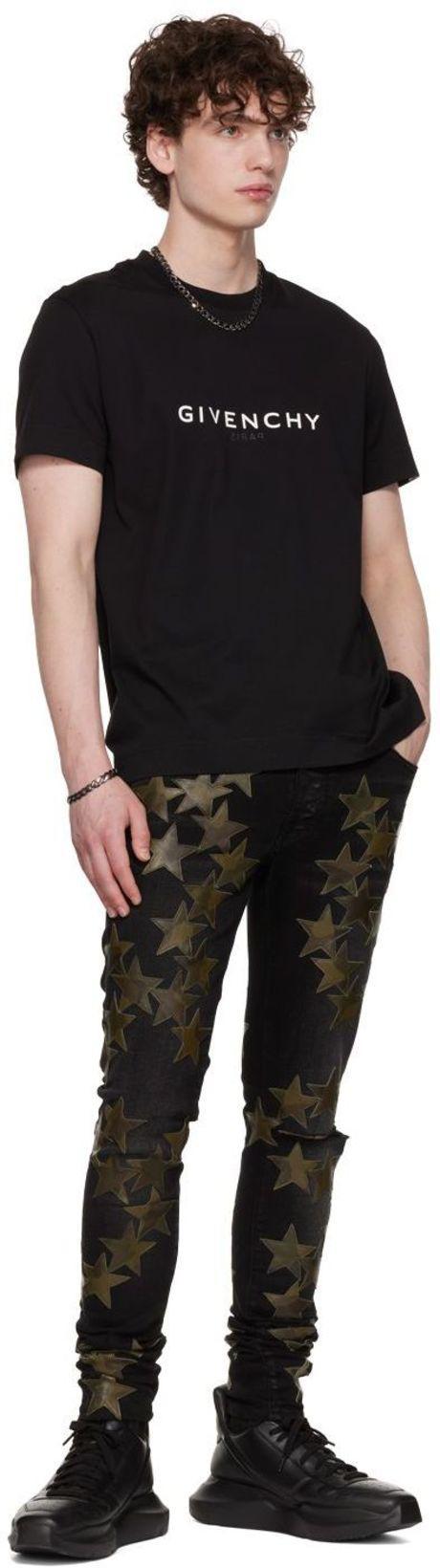 GIVENCHY Logo Print Cotton T-shirt In Black