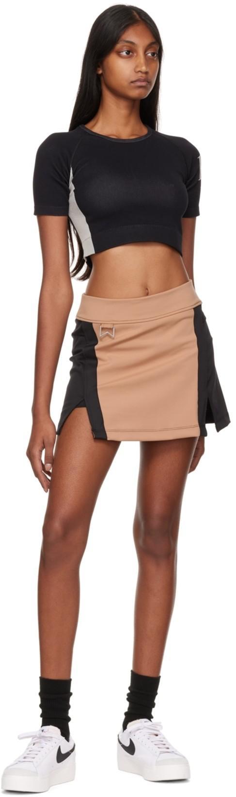 RHUDE Logo-print Cropped T-shirt In 0486 Black/grey