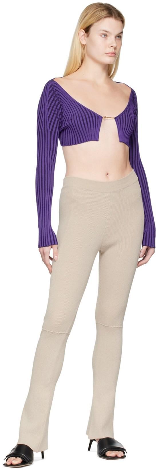 JACQUEMUS Purple 'la Maille Pralù' Cardigan