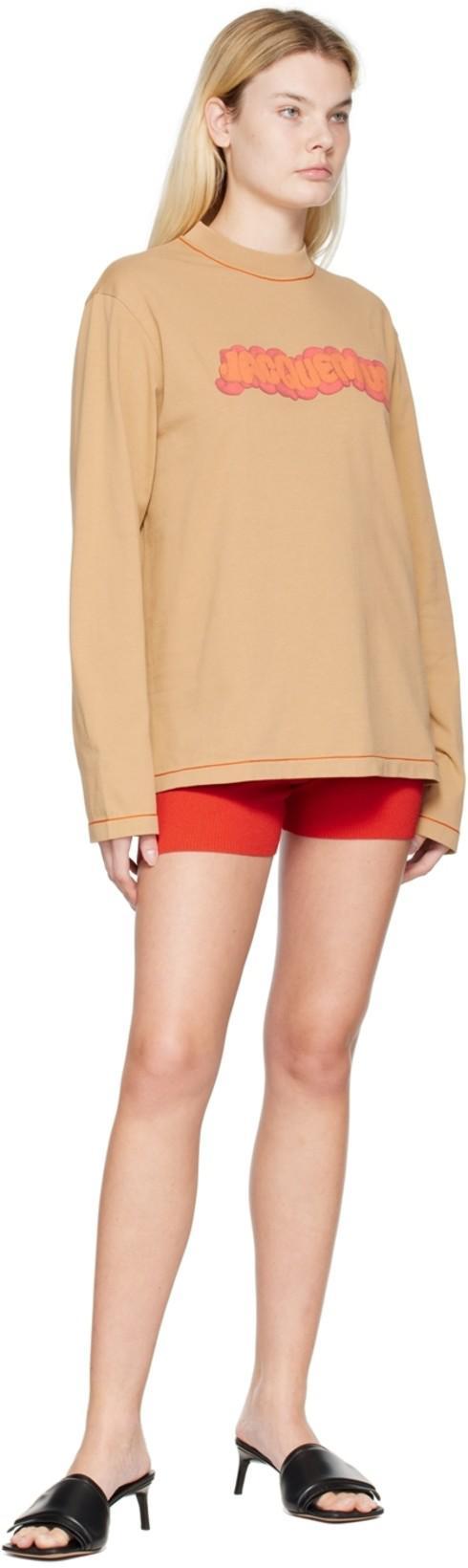 JACQUEMUS Le Short Pralu Ribbed-knit Shorts In Dark Red