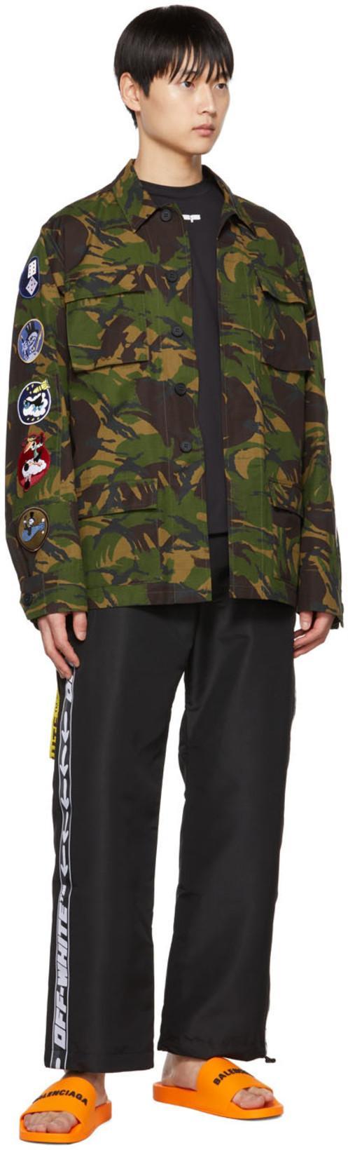 OFF-WHITE Green Camou Patch Field Jacket