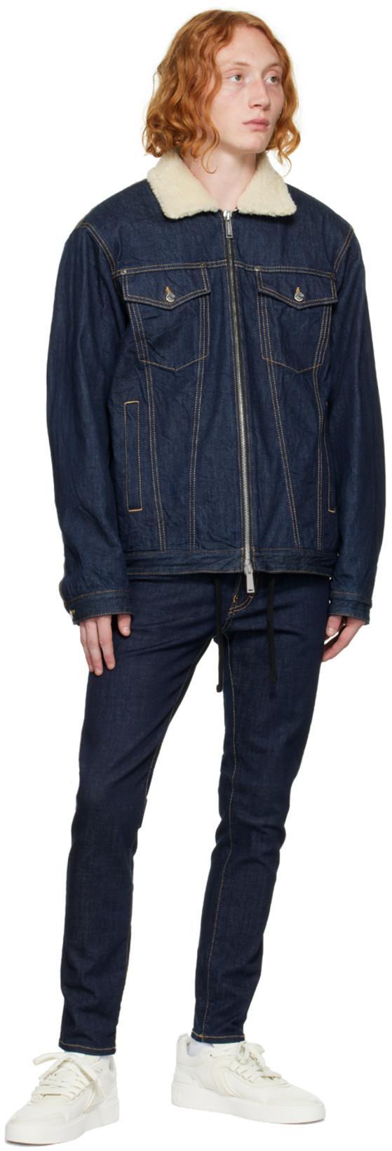 DSQUARED2 Dark Rinse Wash Cool Guy Jeans In Navy Blue