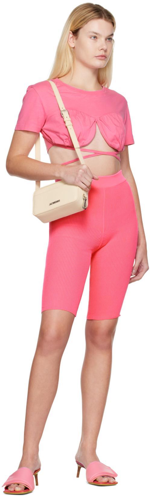 JACQUEMUS Baci Cropped Cotton T-shirt