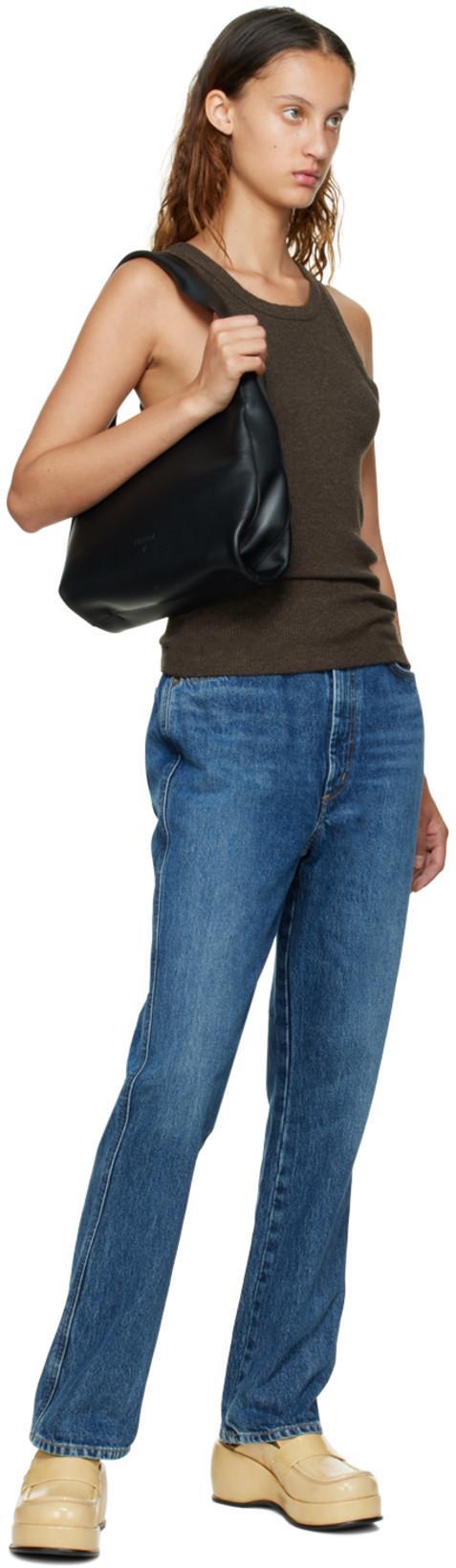 AGOLDE Toni Slim Straight-leg Jeansa In Blue