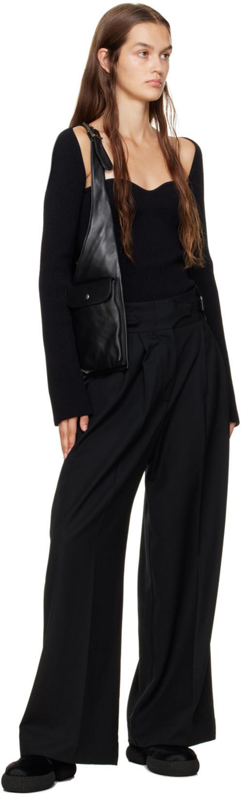 KHAITE Maddy Ribbed Sweetheart Neckline Top In Black