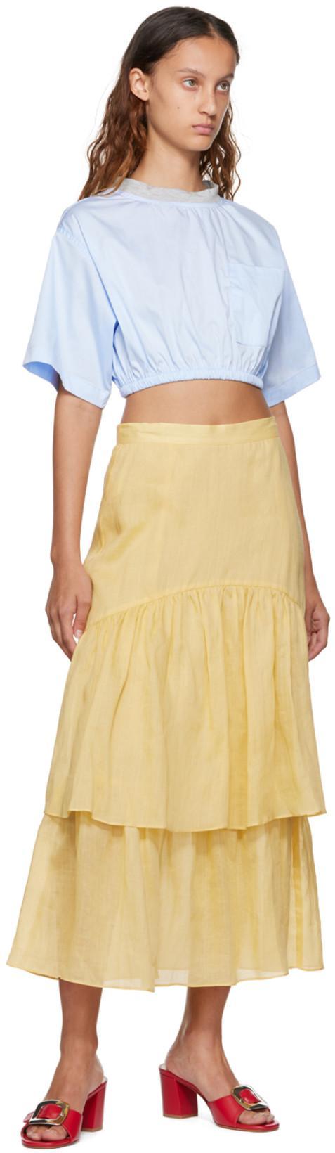 MARYAM NASSIR ZADEH Ssense Exclusive Blue Dimension T-shirt In 780 Ice Blue